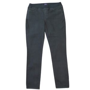 NYDJ LIFT TUCK Pullon PONTE KNIT Gray FLAT FRONT Mid-Rise LEGGINGS PANTS Sz 8